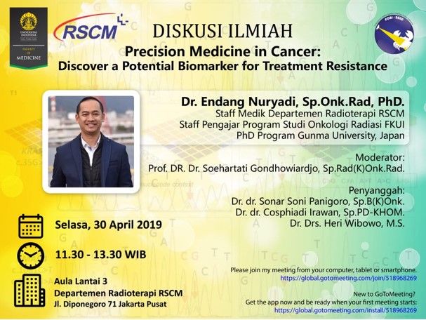 Precision Medicine in Cancer: Discover a Potential Biomarker for Treatment Resistance, Jakarta, April 30th 2019